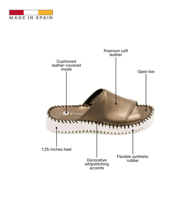 Eric Michael Gloria Leather Slide Sandal