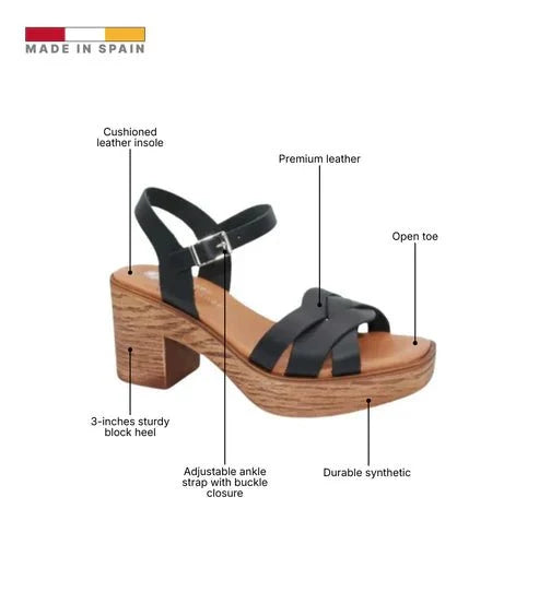 Eric Michael Heidi Women’s Platform Block Heel Sandal