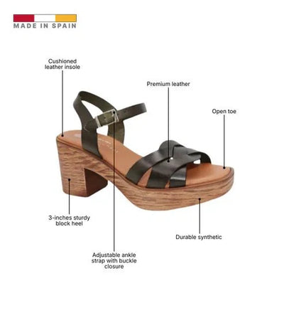 Eric Michael Heidi Women’s Platform Block Heel Sandal