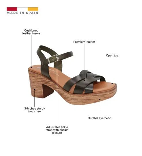 Eric Michael Heidi Women’s Platform Block Heel Sandal