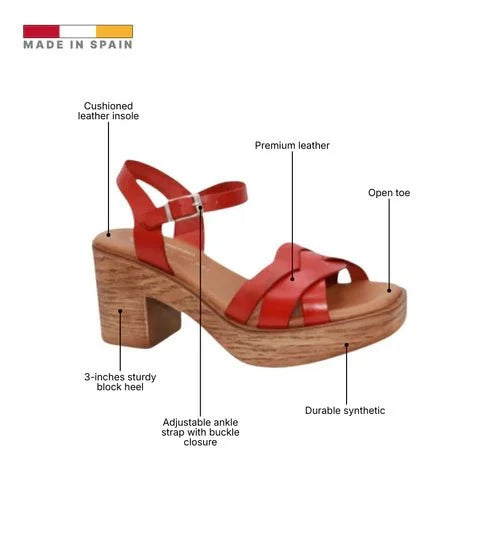 Eric Michael Heidi Women’s Platform Block Heel Sandal