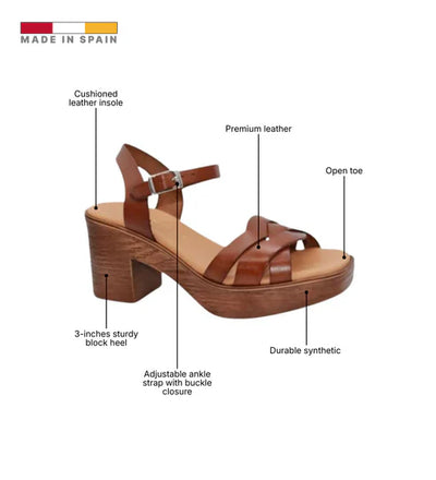Eric Michael Heidi Women’s Platform Block Heel Sandal