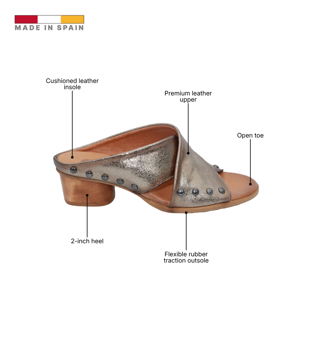 Eric Michael Hila Studded Crisscross Slide