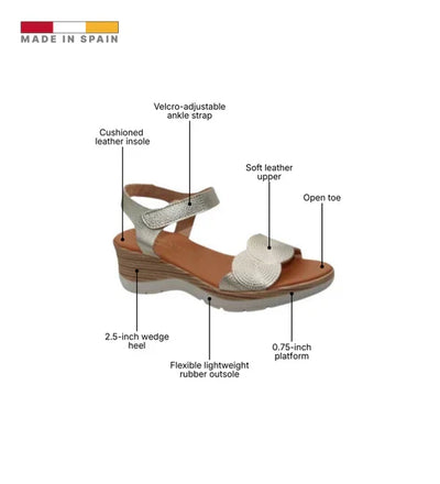 Eric Michael Honey Women’s Platform Wedge Sandal