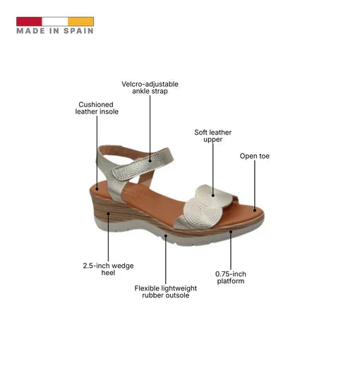 Eric Michael Honey Women’s Platform Wedge Sandal