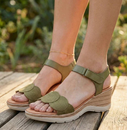 Eric Michael Honey Women’s Platform Wedge Sandal