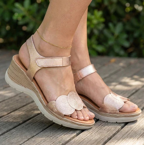 Eric Michael Honey Women’s Platform Wedge Sandal