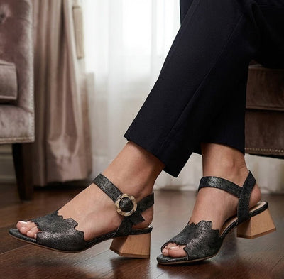 Eric Michael Jade Scalloped Wedge Sandal