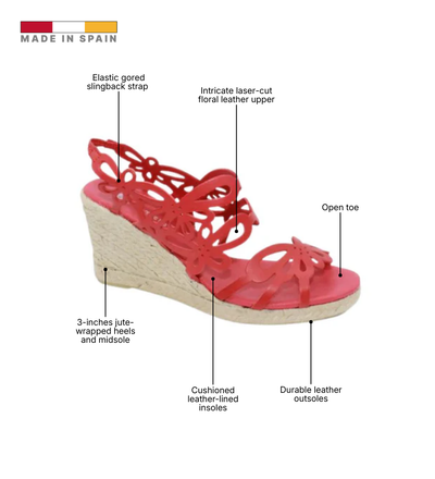 Eric Michael Jillian Laser-Cut Wedge Sandal
