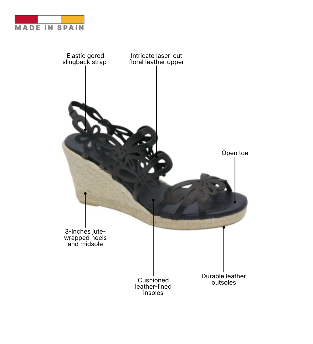 Eric Michael Jillian Laser-Cut Wedge Sandal