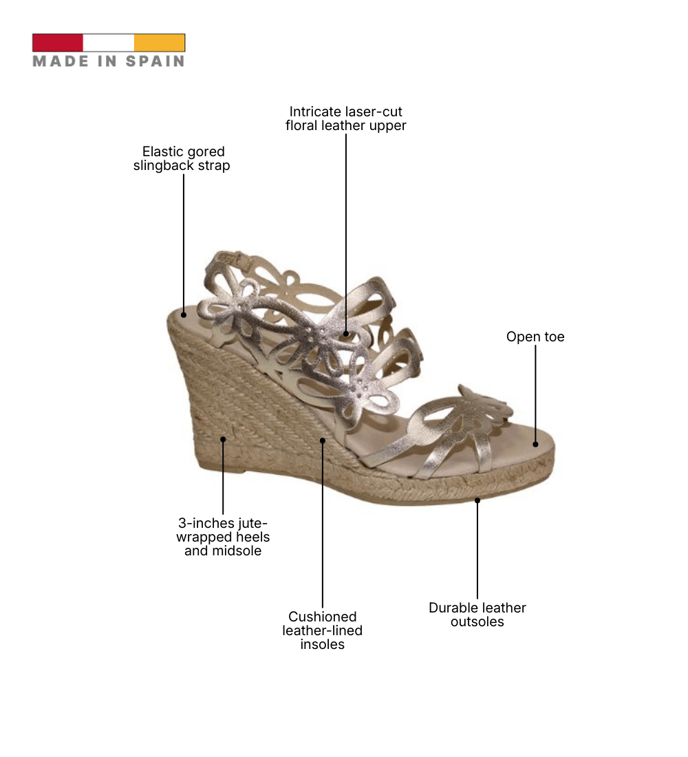 Eric Michael Jillian Laser-Cut Wedge Sandal