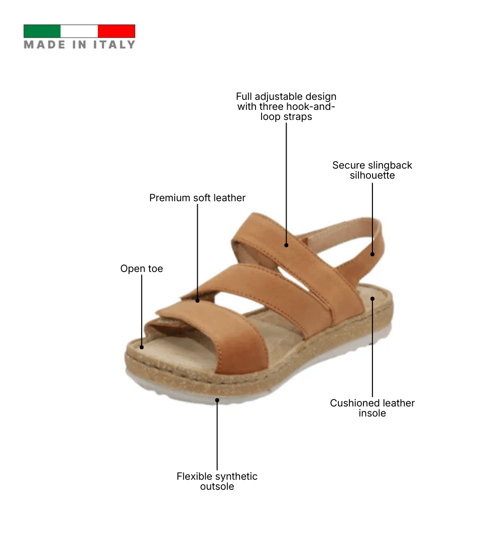 Eric Michael Laine Triple-Strap Adjustable Sandal