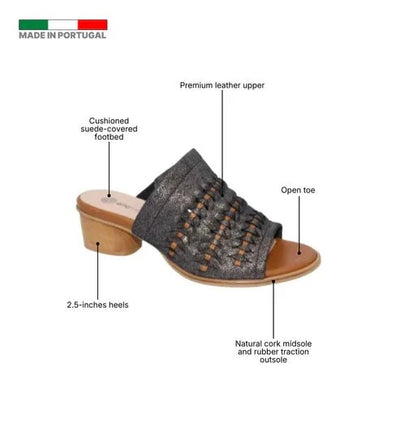 Eric Michael Lisbon Women’s Cork Wedge Slide Sandal