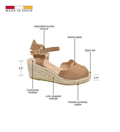 Eric Michael Lupa Suede Wedge Sandal