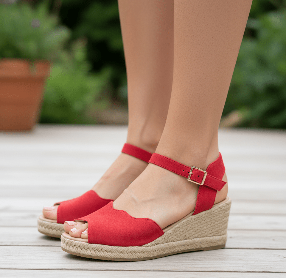 Eric Michael Lupa Suede Wedge Sandal