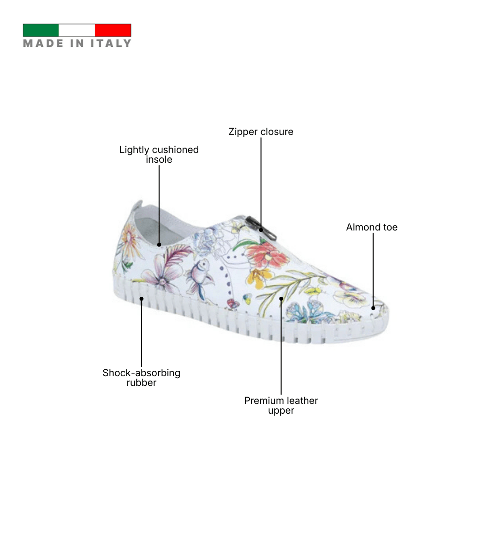Eric Michael Marlo Leather Zipper Slip-On Sneaker