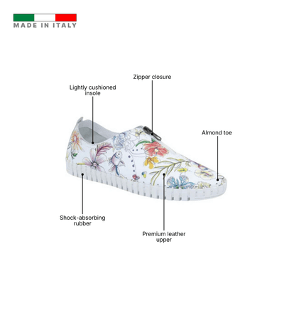 Eric Michael Marlo Leather Zipper Slip-On Sneaker