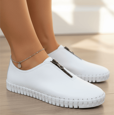 Eric Michael Marlo Leather Zipper Slip-On Sneaker