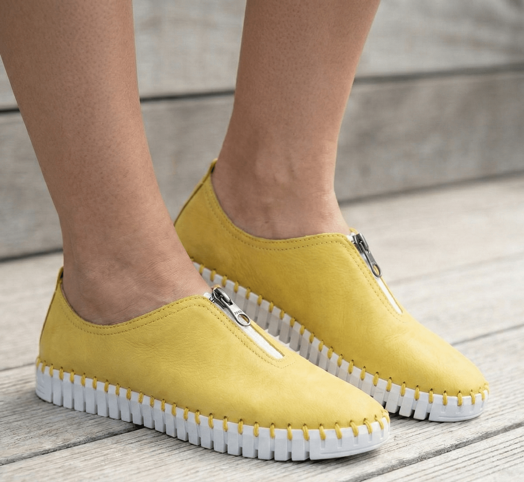 Eric Michael Marlo Leather Zipper Slip-On Sneaker