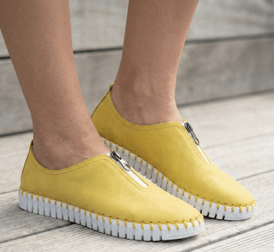 Eric Michael Marlo Leather Zipper Slip-On Sneaker