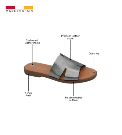 Eric Michael Molly Laser-Cut Slide Sandal