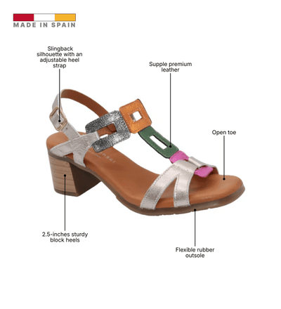 Eric Michael Nolita Leather Block Heel Sandal