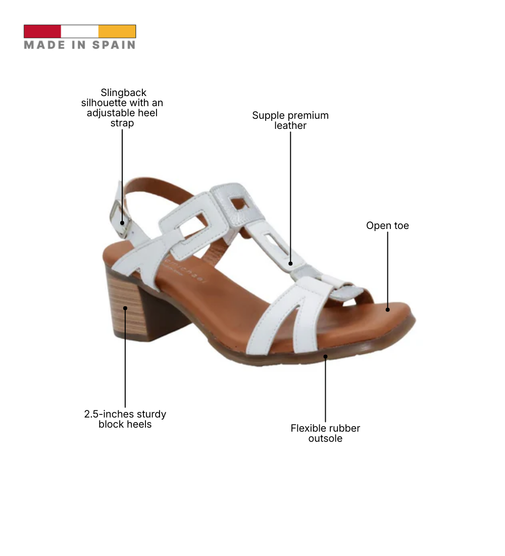 Eric Michael Nolita Leather Block Heel Sandal