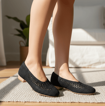 Eric Michael Olivia Woven Raffia Flat