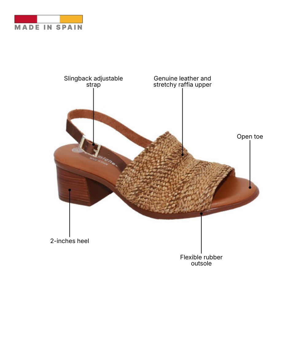 Eric Michael Rafa Stretch Raffia Slingback
