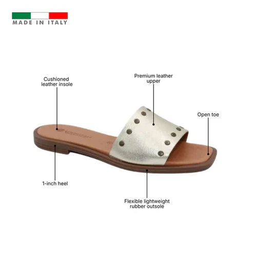 Eric Michael Remi Women’s Studded Cork Wedge Sandal