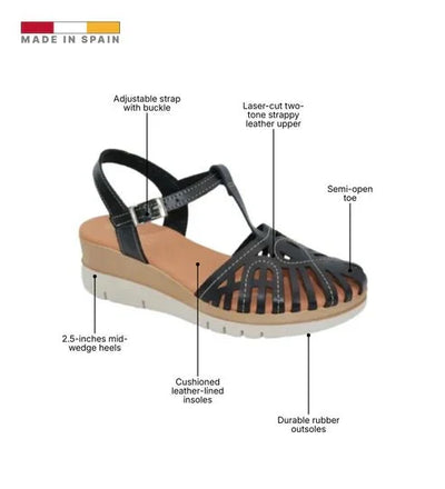 Eric Michael Rose Women’s Two-Tone Wedge Sandal