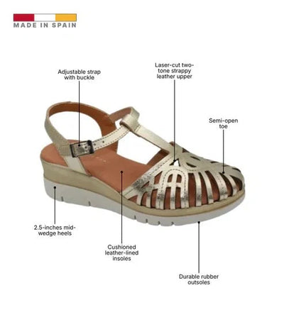 Eric Michael Rose Women’s Two-Tone Wedge Sandal