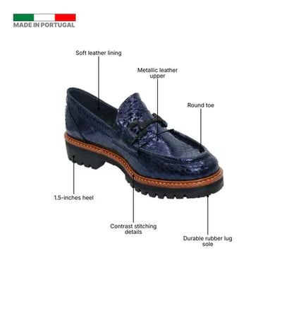 Eric Michael Sanibel Women’s Leather Lug Sole Loafer