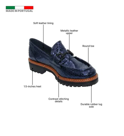 Eric Michael Sanibel Women’s Leather Lug Sole Loafer