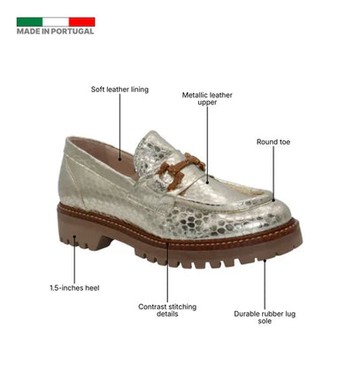 Eric Michael Sanibel Women’s Leather Lug Sole Loafer