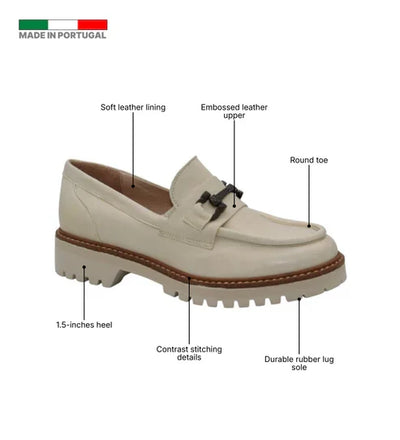 Eric Michael Sanibel Women’s Leather Lug Sole Loafer