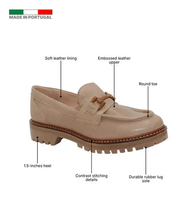 Eric Michael Sanibel Women’s Leather Lug Sole Loafer