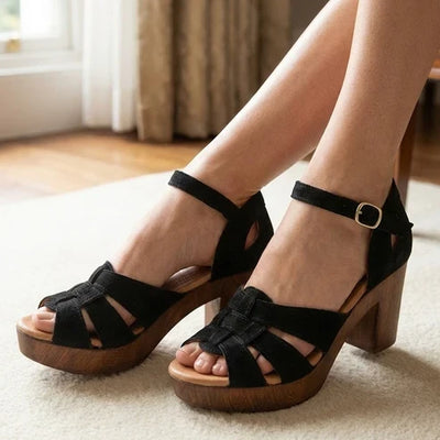 Eric Michael Savy Women’s Retro Platform Heel Sandal