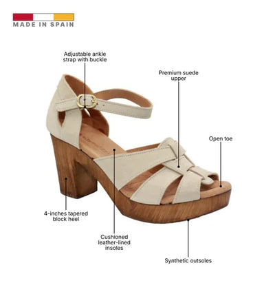 Eric Michael Savy Women’s Retro Platform Heel Sandal