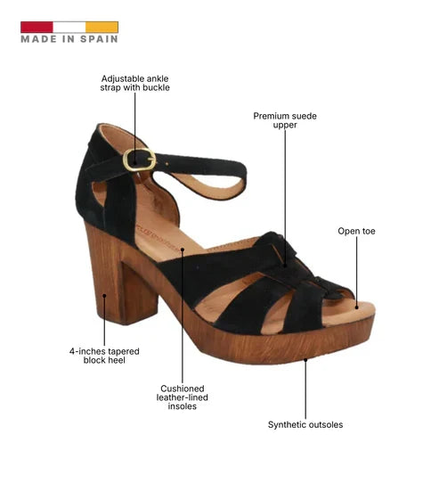 Eric Michael Savy Women’s Retro Platform Heel Sandal