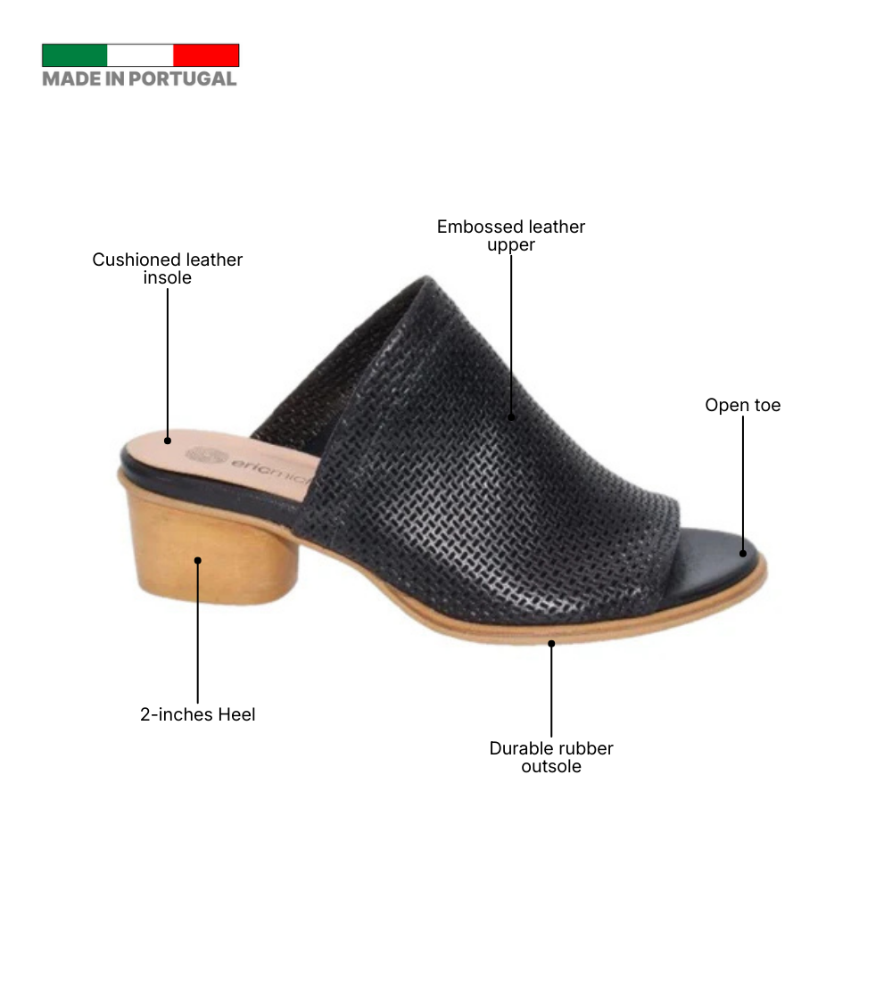 Eric Michael Sevilla Embossed Leather Slide