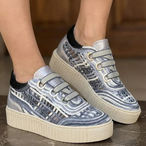 Eric Michael Sintra Women’s Leather Lace-Up Platform Sneaker