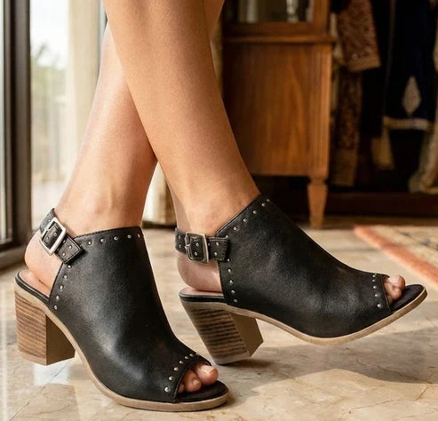 Eric Michael Tabitha Women’s Studded Block Heel Sandal