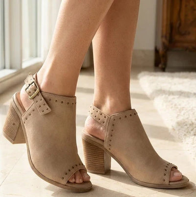 Eric Michael Tabitha Women’s Studded Block Heel Sandal