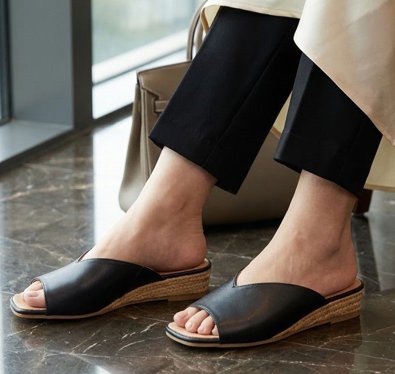 Eric Michael Tamara Minimalist Leather Slide