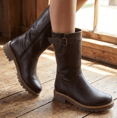 Eric Michael Thistle Women’s Leather Elastic Ankle Bootie