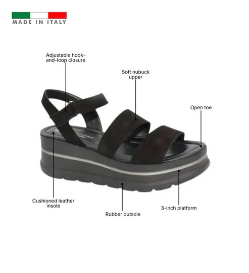 Eric Michael Willow Women’s Nubuck Wedge Sandal