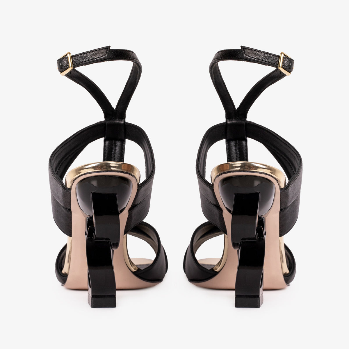 Vinci Leather The Duffryn Black T-Strap Leather Women Sandal – product view 4