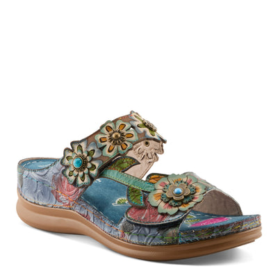 L'Artiste L'ARTISTE FEELSGREAT SANDALS sandal in blue multi with handcrafted leather design