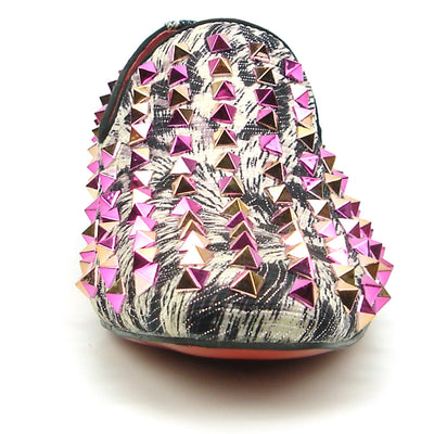 FI-7496 Multi Color Spikes Slip on Loafer Fiesso by Aurelio Garcia